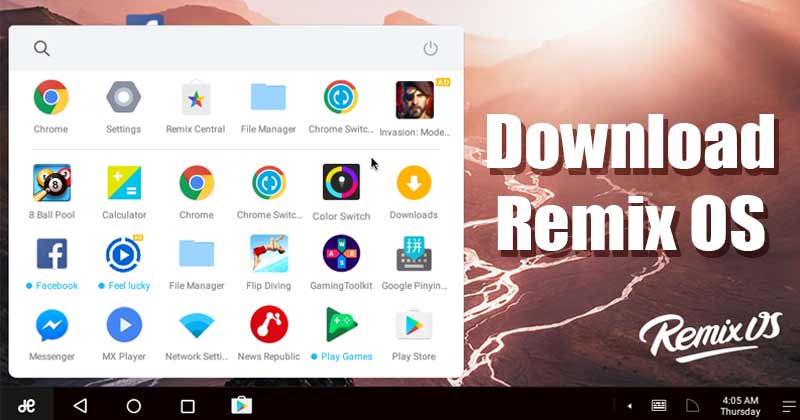 Download Remix OS 3.0 For Windows 10