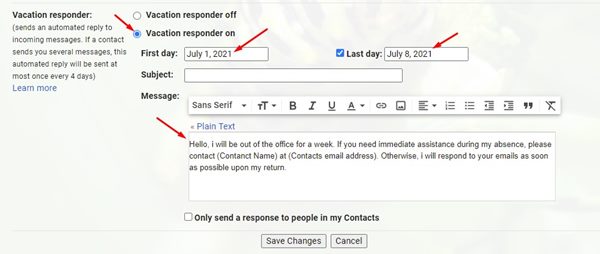 How to Set up Vacation Responder in Gmail - 25