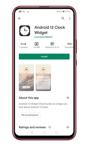 How to Get Android 12 Clock Widgets on any Android Device - 26
