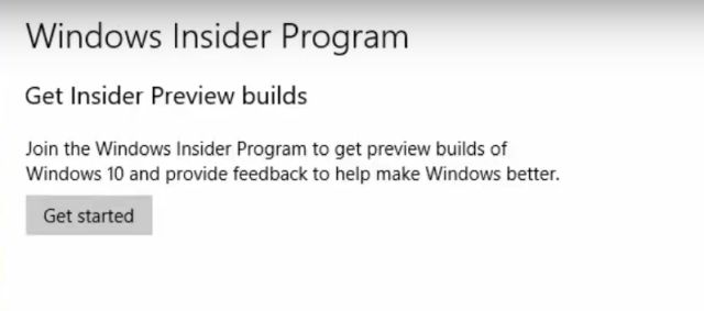 Windows Insider Preview Build