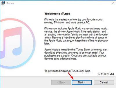 Install iTunes on PC