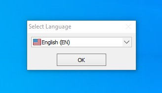 select the language to install the program