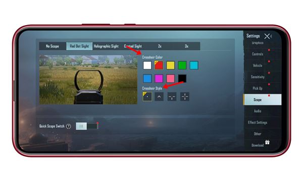 How to Change the Crosshair Color   Style in BGMI - 1