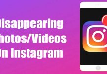 send disappearing photos/videos on Instagram