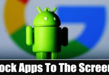 lock apps to the screen on Android