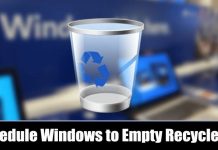 Schedule Windows to Empty Recycle Bin Automatically