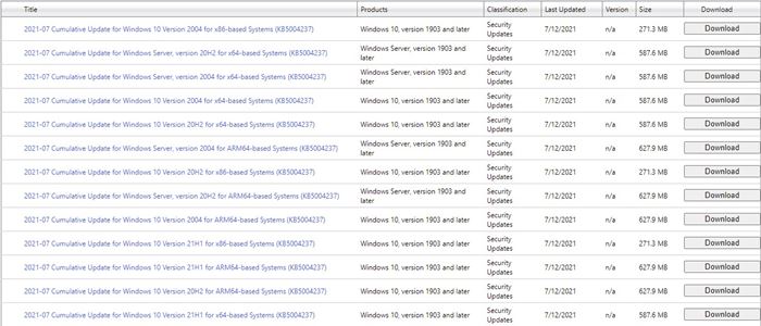 Download Windows 10 KB5004237 Offline Installer