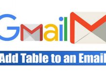 How to Add Table to an Email in Gmail