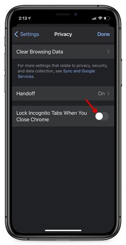 How to Lock Chrome Incognito Tabs on iPhone - 18