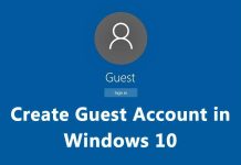 How to Create A Guest Account In Windows 10