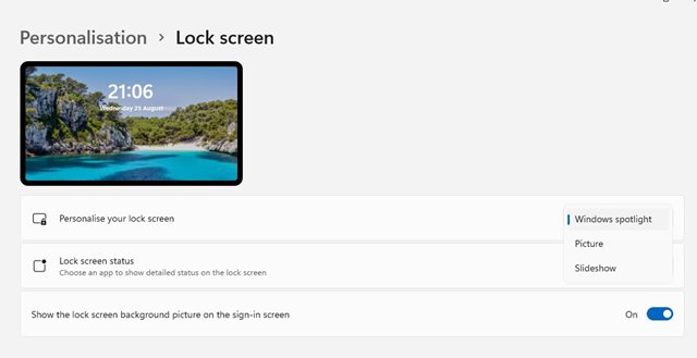 windows 11 lock screen wallpaper not changing