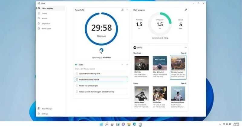Windows 11 New Feature 'Focus Sessions' to Focus on Specific Tasks