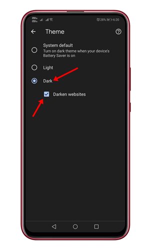 How to Enable Disable Dark Theme on Per Site Basis - 95