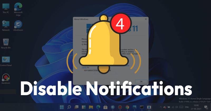 How to Disable Notifications On Windows 11