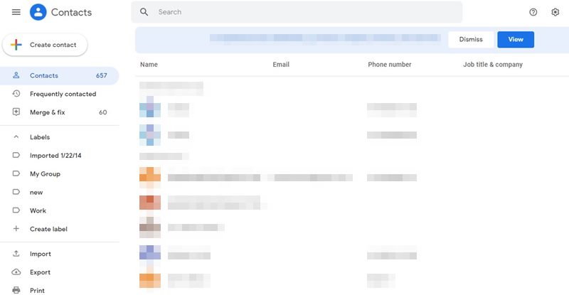 Google contacts