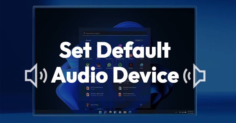 How to Set Default Audio Device on Windows 11