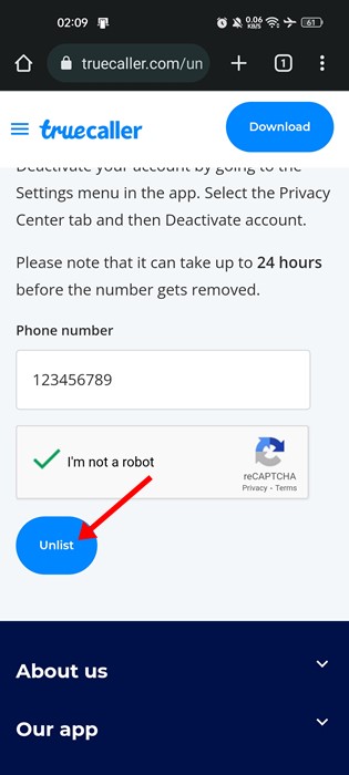 How to Deactivate Truecaller and Unlist Your Number - 93