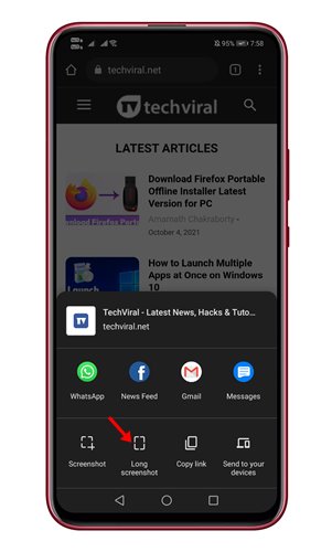 How to Take Long Scrolling Screenshot on Any Android - 8