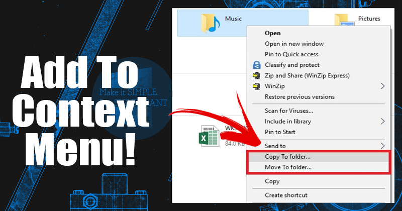 How to Add  Copy To Folder     Move To Folder  on Context Menu - 1