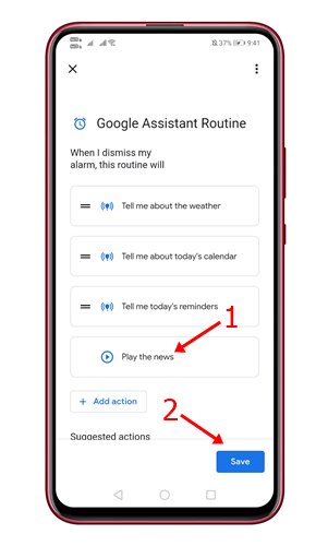 How to Set Up Google Assistant To Read News After Alarm - 9