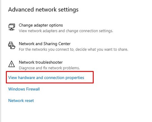 View hardware and connection properties