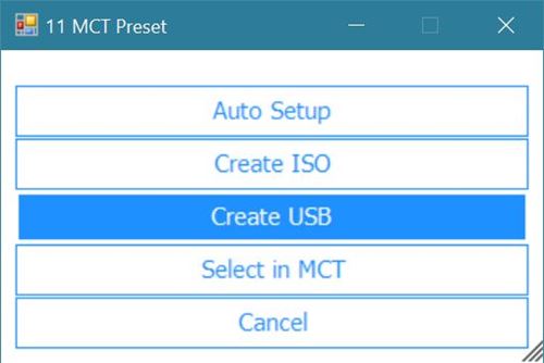 Create USB option