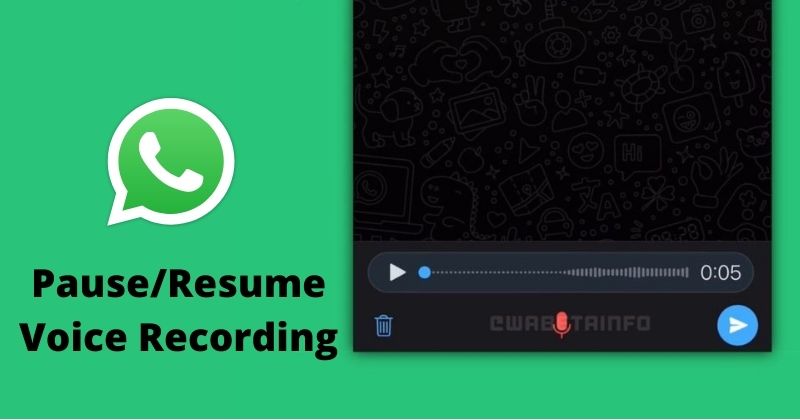 Pause or Resume Voice Recording on Whatsapp