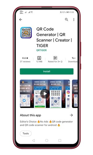 QR Tiger app
