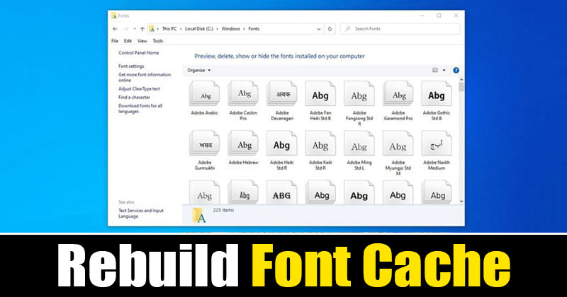 How to Rebuild the Font Cache in Windows 10/11