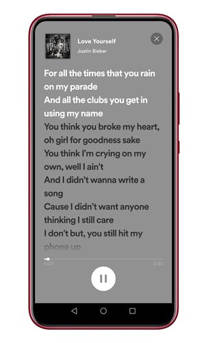 How to View Song Lyrics on Spotify  Mobile   PC  - 11