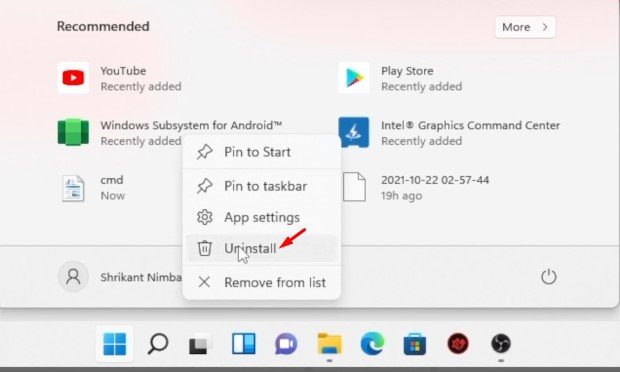 Uninstall Windows System for Android