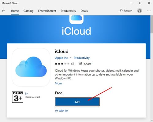 Get iCloud for PC