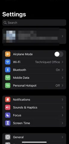 Settings app on your iPhone