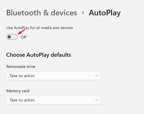 disable AutoPlay for all media