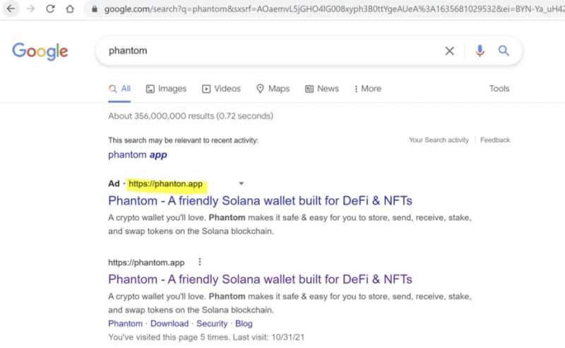 Golpistas usam o Google Ads para roubar criptografia