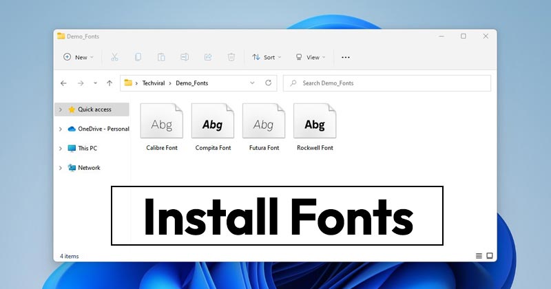 How to Download & Install Fonts on Windows 11