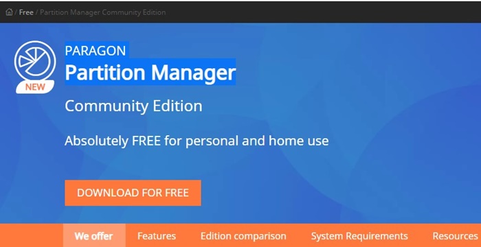 PARAGON Partition Manager