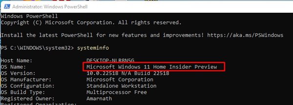 Find Windows 11 edition via Powershell