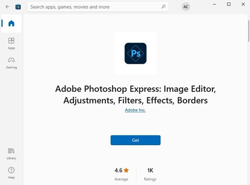 Adobe Photoshop Express