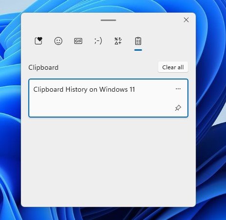 Windows Key + V button