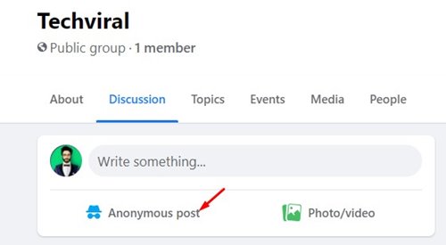 How to Post Anonymously on a Facebook Group - 3