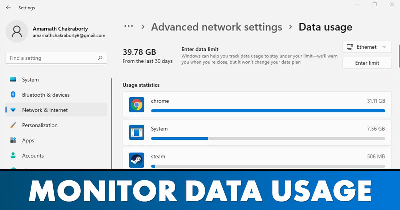 How to Track Data Usage on Windows 11 in 2022