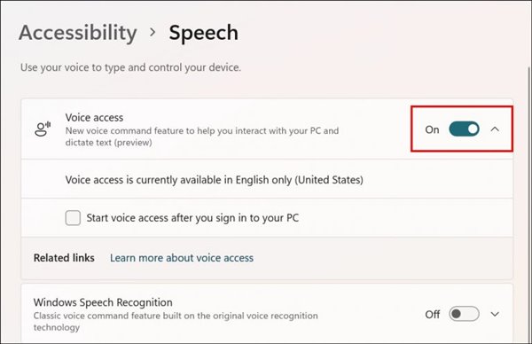 How to Enable Voice Access Feature in Windows 11 - 72