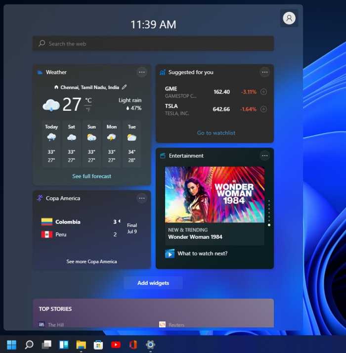 Windows 11 Might get Support for Third-Party Widgets Like Windows Vista