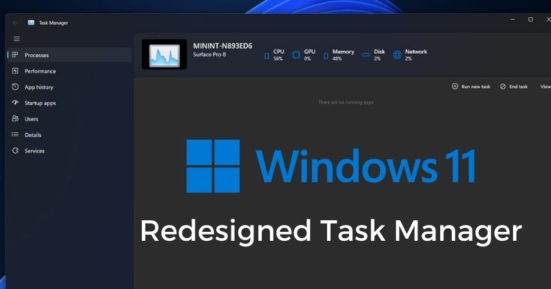 Windows 11 Task Manager to Get Dark Mode & New Design