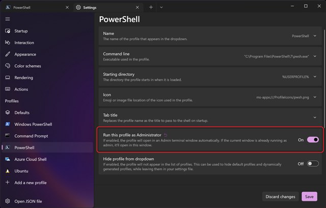 Always Open PowerShell As Administrator 2