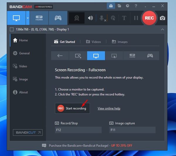 Free Screen Recorder for Windows 11 - Bandicam