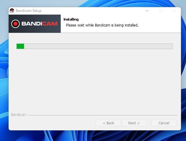 download & install the Bandicam screen recorder