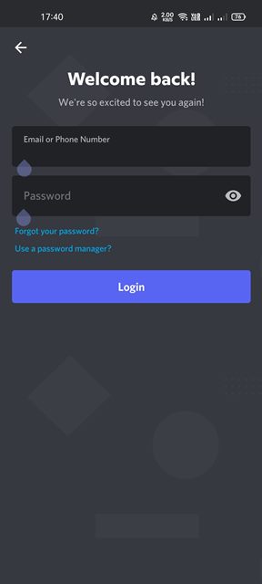 Launch the Discord app on your mobile