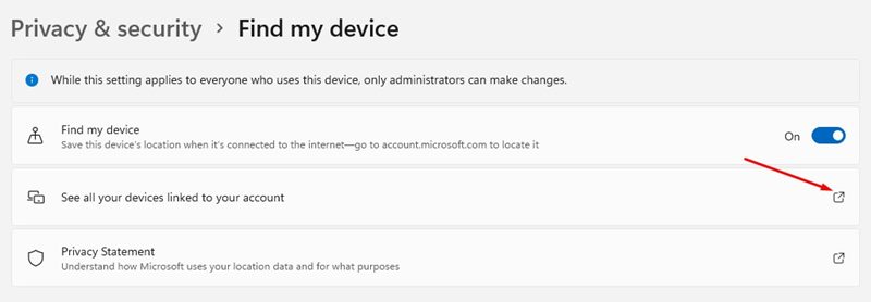 See all your devices linked to your account